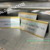 Biển để bàn hai mặt, Bảng để bàn inox, Bảng chữ L mica, Bảng chữ V để bàn
