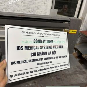 Biển tên công ty, bảng tên cửa hàng, biển mã số thuế, bảng tên văn phòng