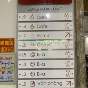 Bảng chỉ dẫn tòa nhà, bảng sơ đồ nhà, biển chỉ dẫn văn phòng, biển sơ đồ tầng