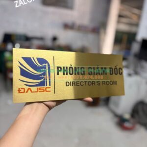 Bảng inox in uv, biển kim loại in uv, Bảng in trên inox vàng, biển inox bạc in logo