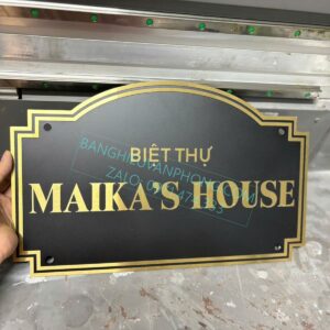Biển số nhà biệt thự, bảng số penhouse, biển đồng biệt thự, bảng inox biệt thự
