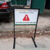 Biển cấm đỗ chân đứng, bảng công trường thi công, bảng cấm chân sắt, biển chú ý công trình
