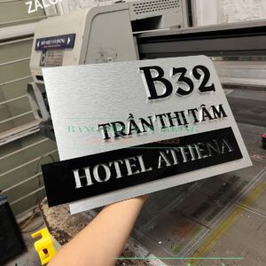 Bảng số nhà gắn nổi, bảng số và tên chữ nổi, biển số hotel, biển tên khách sạn