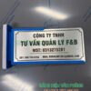 Bảng công ty hai mặt, biển vẫy tên công ty, bảng phòng đưa ra, biển tên dạng cờ