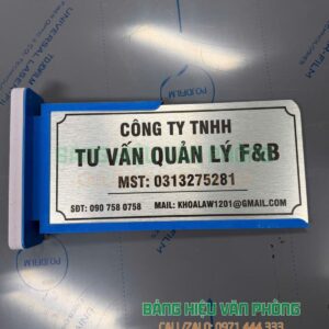 Bảng công ty hai mặt, biển vẫy tên công ty, bảng phòng đưa ra, biển tên dạng cờ